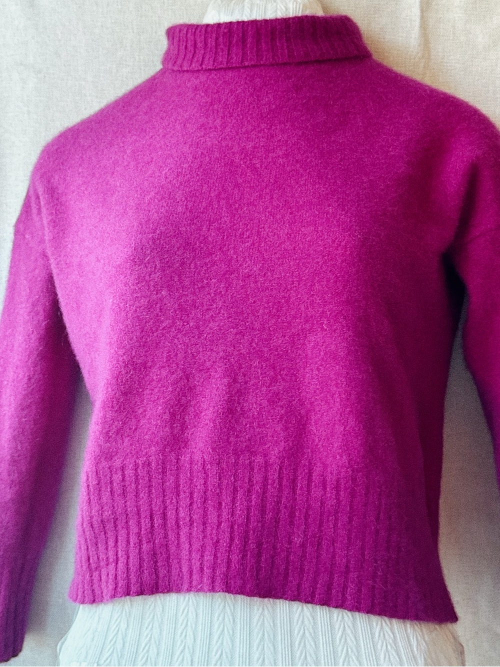 💜 100% Cashmere • Kinross • Violet Bloom • Festival Fuchsia • Brush Mock Neck